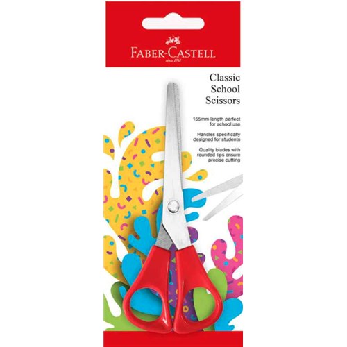 FABER CASTELL SCHOOL SCISSORS Rounded Tip 155mm